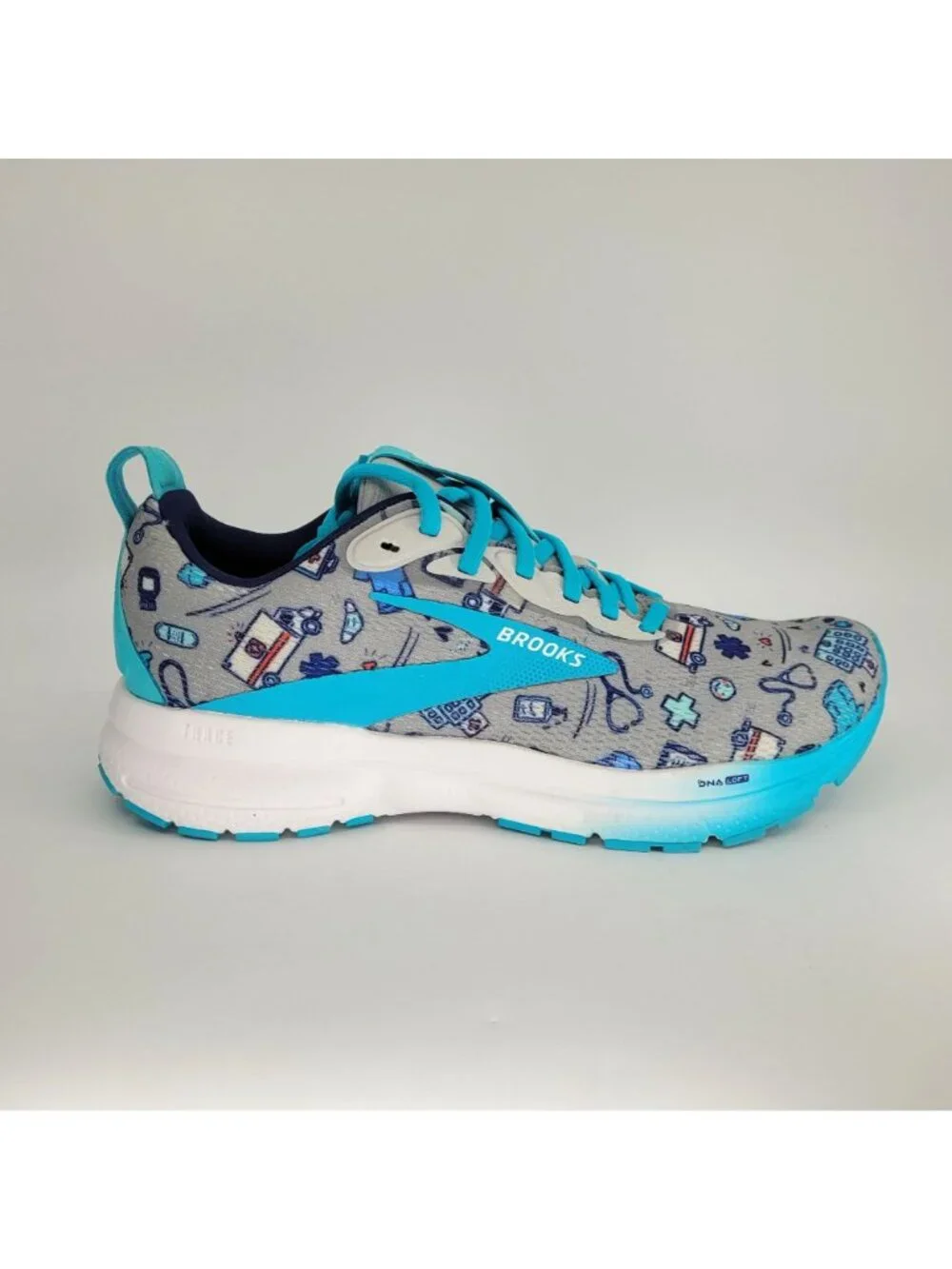 Brooks Trace 4 Hero Pack Grey Blue Women’s Size 8 1204411B052 New NO BOX